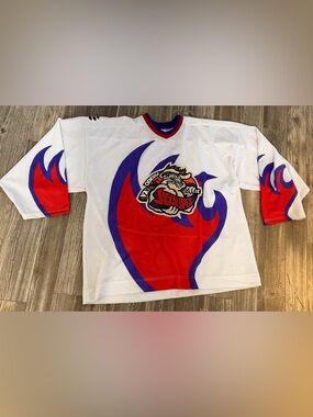 rare vintage AIS WPHL Odessa Jackalopes inaugural season hockey jersey Sz 4XL